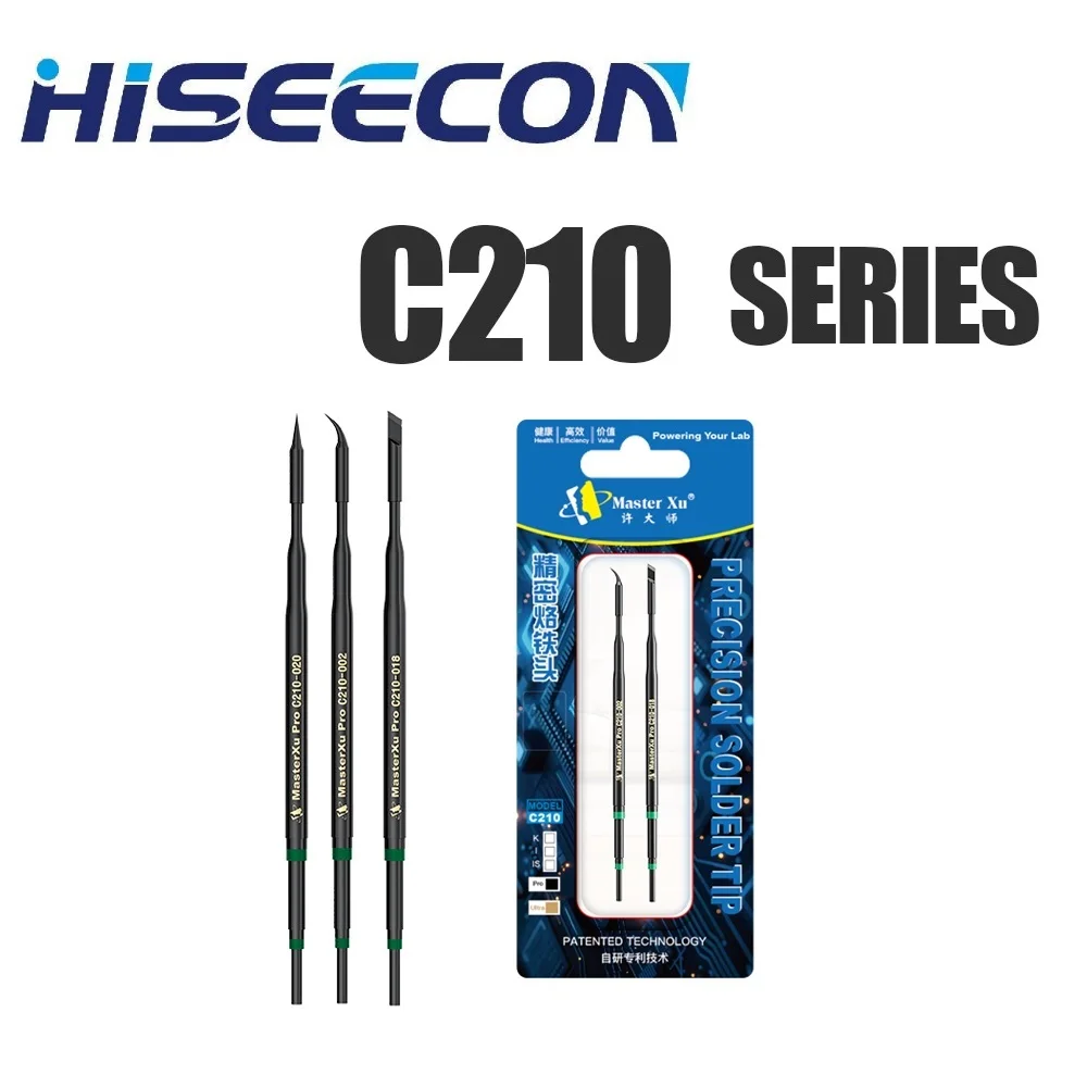 Universal 2Pcs C210 Series Black Soldering Iron Tips for JBC C210 Sugon T26 Handle Soldering Station Replacement Head Welding