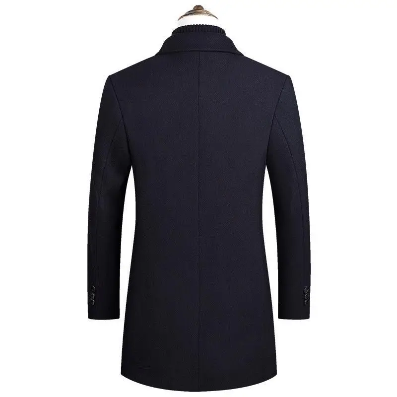 

Wool Blend Coat Men'S Mans Elderly College Aesthetic Elastic Fishing Wearable Slim Vintage Skin Friendly Cotton Young Waterproof