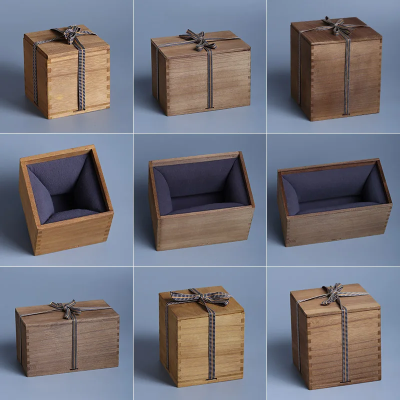 Wood Storage Box Jewelry Tea Collection