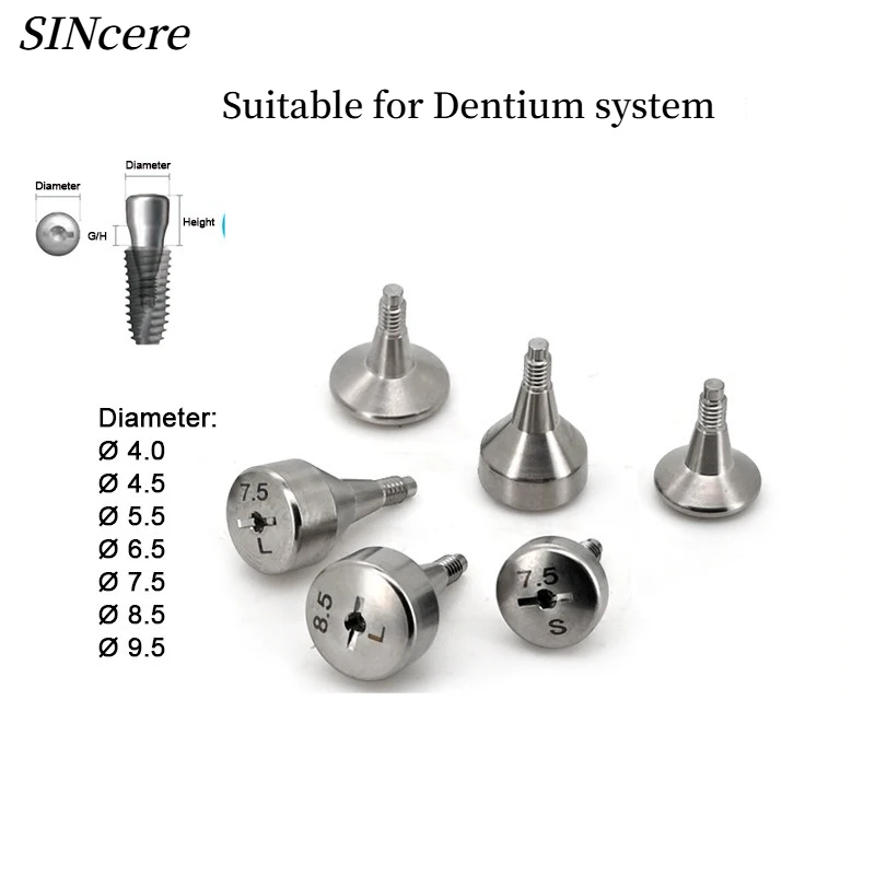 Dental Suitable for Dentium  Healing Components Cap Titanium Grade 5 Dental Lab Material Technician Accessories