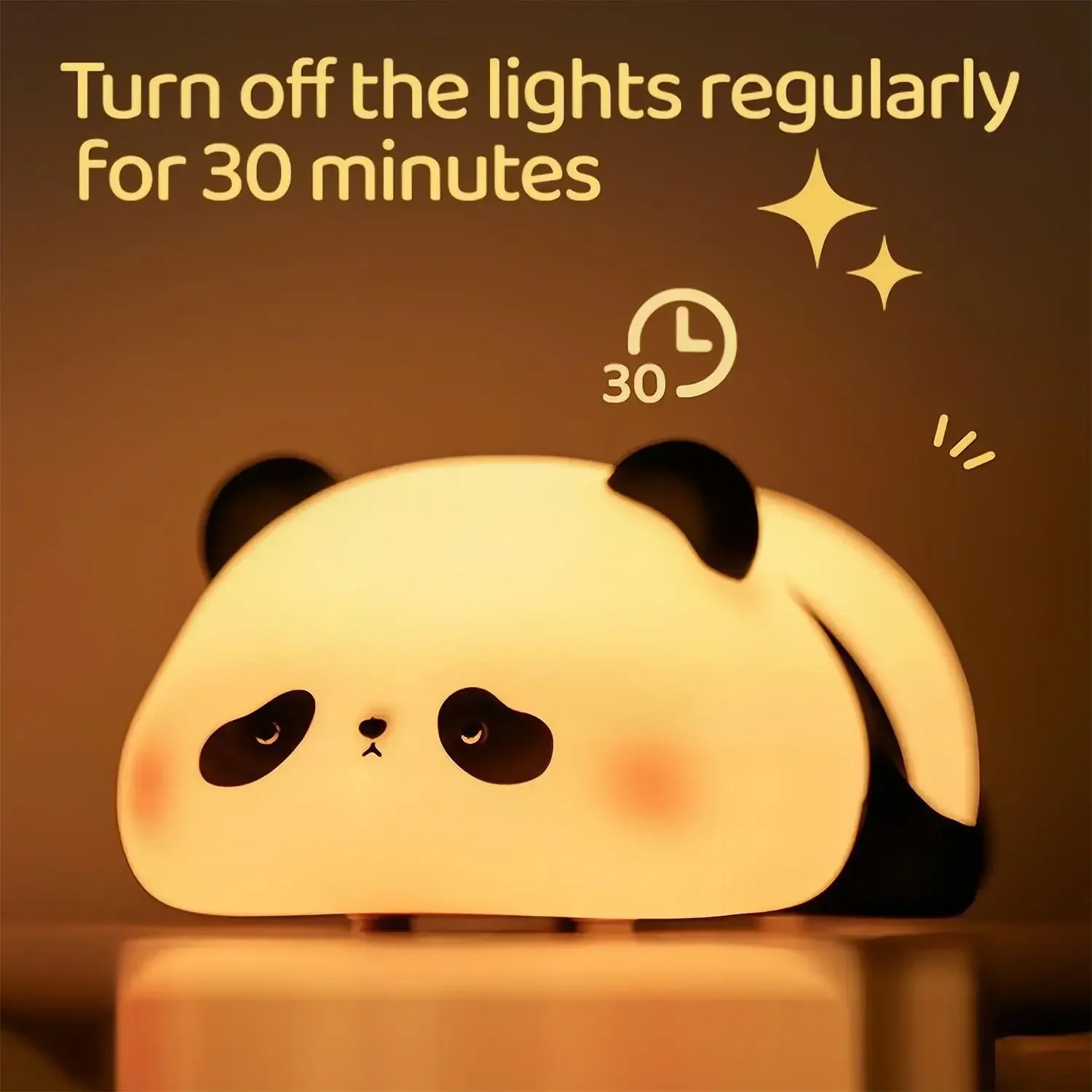 Cute Silicone Night Lights Sheep Cartoon Bedroom Lamp for Children\'s Room Decor Rechargeable Timing Dimming Sleep Night Light