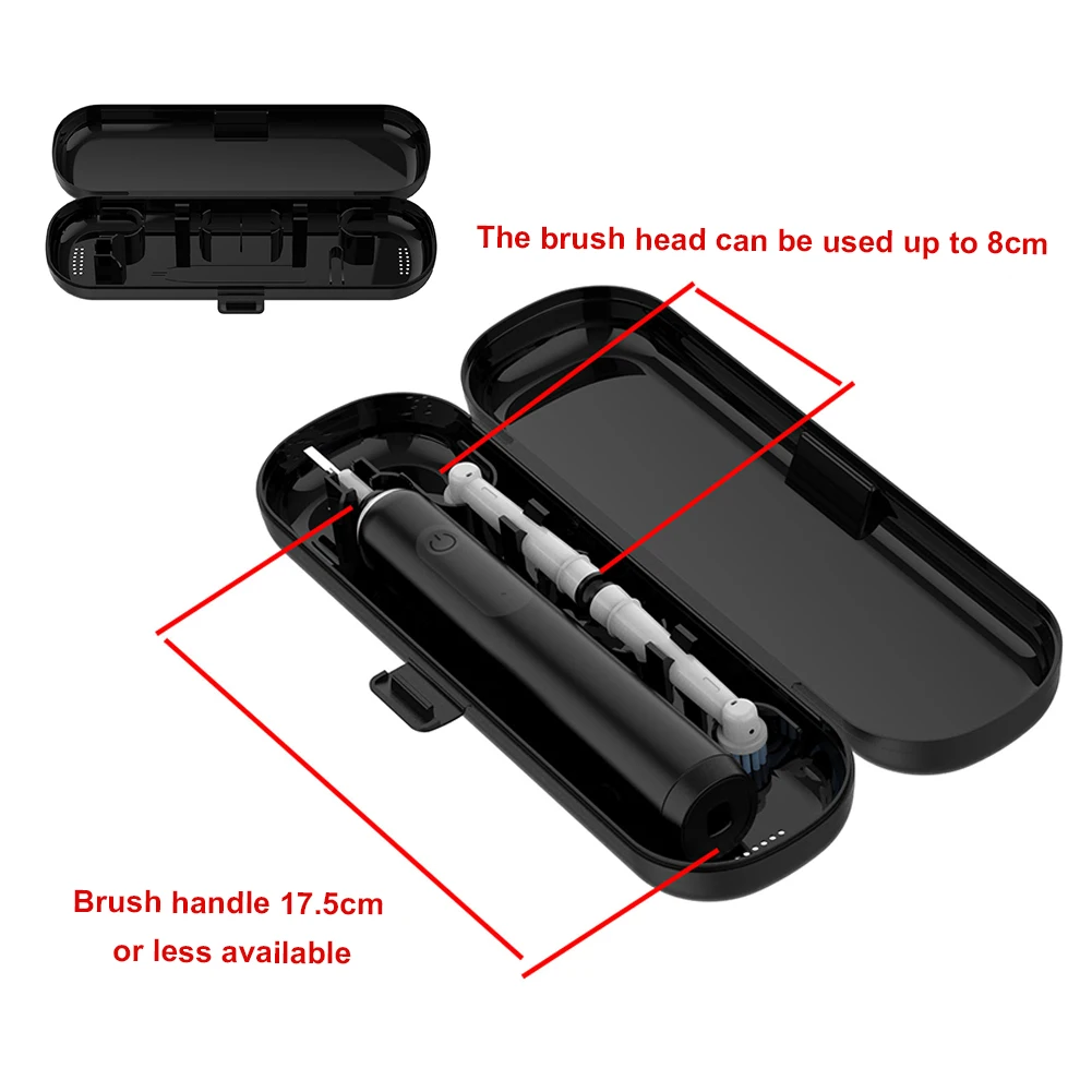 Hard Case Anti-Scratch Carrying Case Dust-Proof Portable Toothbrush Holder Snap-On Design for Oral-B/Philips Electric Toothbrush