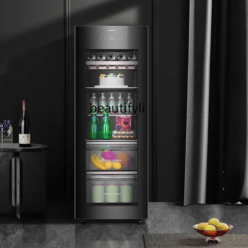 189 liters frost-free fashion ice bar large-capacity tea drink wine cabinet fruit preservation