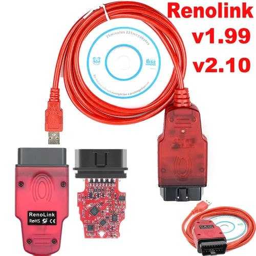 Imagen 1 del producto Renolink V1.99 V2.10 para programador ECU de coche Renault OBD2 reinicio de Airbag OBD 2 ECM UCH llave ECU programador enlace herramienta de diagnóstico de coche