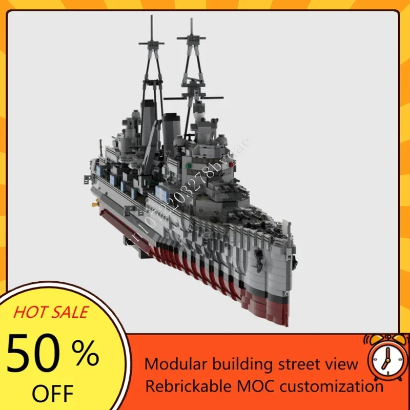 5557PCS MOC HMS 벨파스트 Refit WW2 빌딩 블록 군함 모델 기술 벽돌 세트 DIY 조립 크리 에이 티브 퍼즐 장난감 크리스마스 선물