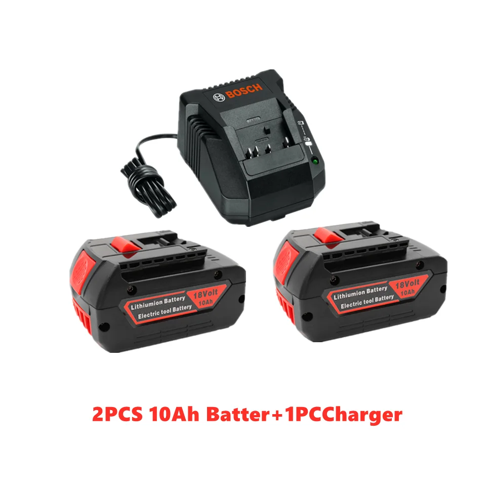 Batterie Li-ion 18 V 10000mAh pour perceuse électrique Bosch, pour BAT609, BAT609G, BAT618, BAT618G, BAT614, chargeur