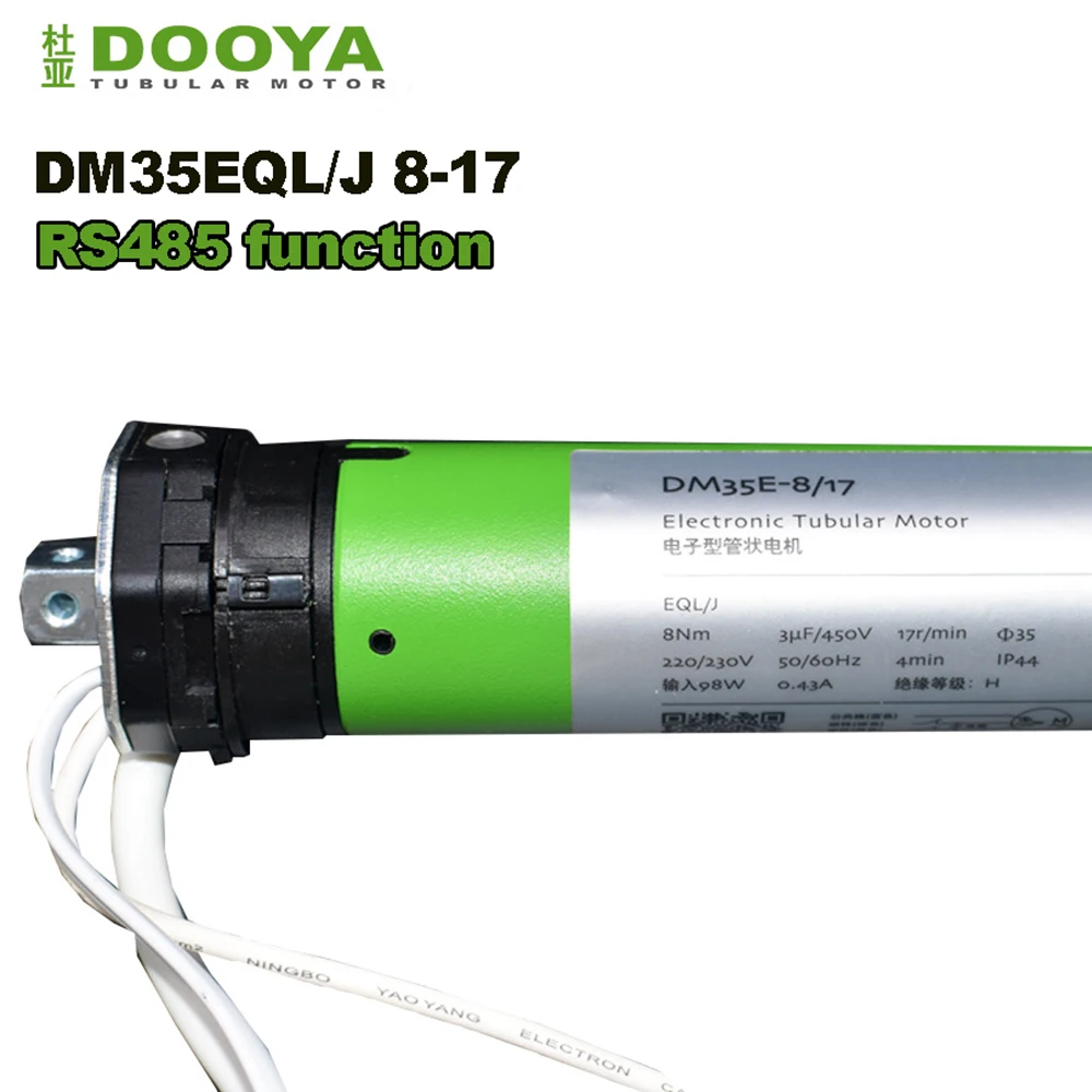 

Dooya DM35EQL-J-8/17 Электрический трубчатый двигатель для рольставней для умного дома с протоколом RS485 и электронным пределом 220/230 В