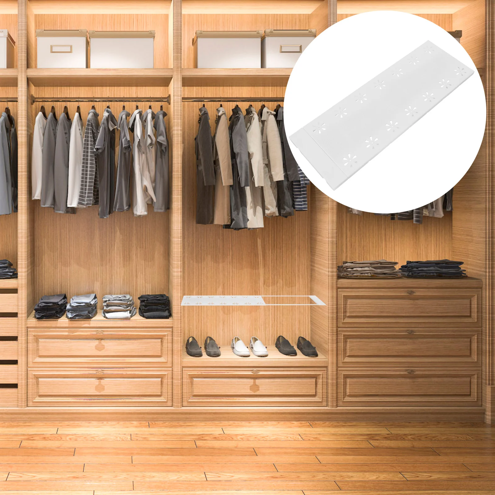 

Wardrobe Partition Layered Rack Cabinet Telescopic Storage Compartment Closet Shelf Tension Armoire