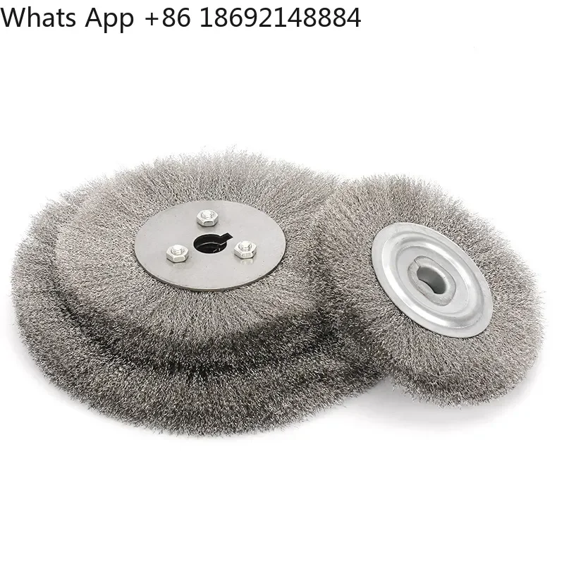 Flat Stainless Steel Wire Wheel for Angle Grinder Parallel Steel Wire Brush for Rust Removal Polishing Wire Drawing and Wood
