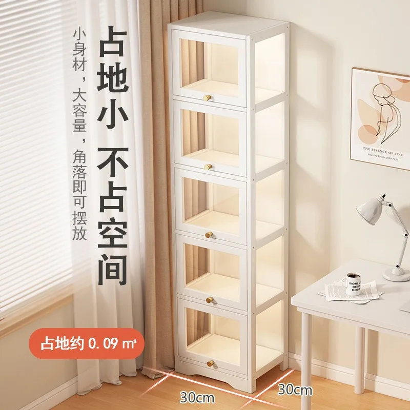 Display cabinet Millet pain Dust-proof storage Living room figure building block Doll floor-to-ceiling bookcase Bay wind