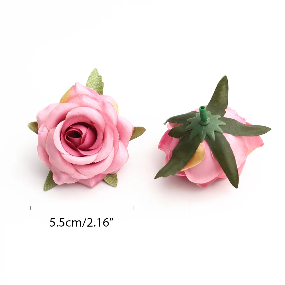 5/10 Stück 5cm Rosen-Seidenblumenköpfe für Party, Heimdekoration, Garten, Simulationsblumen-Zubehör, Geschenk, Hochzeitsdekoration – Detail 2