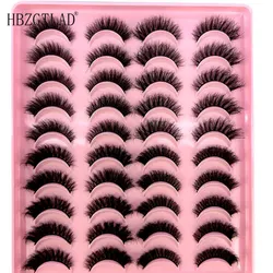 New Mixed 20 Pairs 5D Fluffy Mink Eyelashes 3D Natural False Eyelashes Mink Lashes Soft Eyelash Extension Makeup Kit Cilios