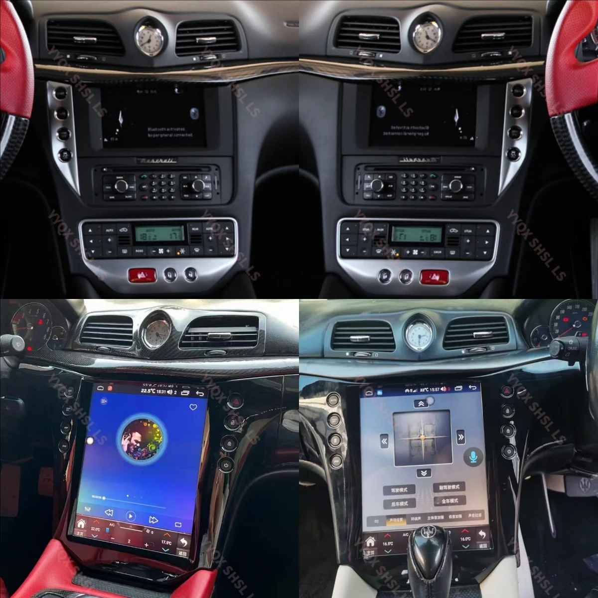 Android 14 For Maserati GT/GC GranTurismo 2007-2017 Carbon Fiber Car Radio Multimedia Player Auto GPS Navigation Head Unit DSP
