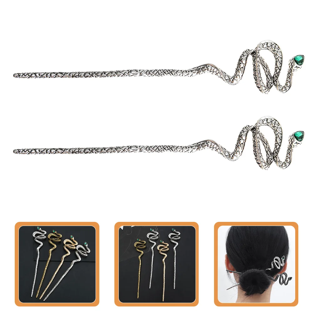 

2 Pcs Chinese Hairpin Chopsticks for Accessories Women Clip Japanese Minimalist Jewelry Long