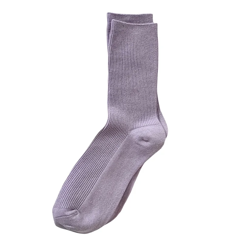 New Socks For Women Cotton Breathable Plain Basic Simple Girls Crew Socks Casual Candy Color Comfortable Fresh Colorful Socks