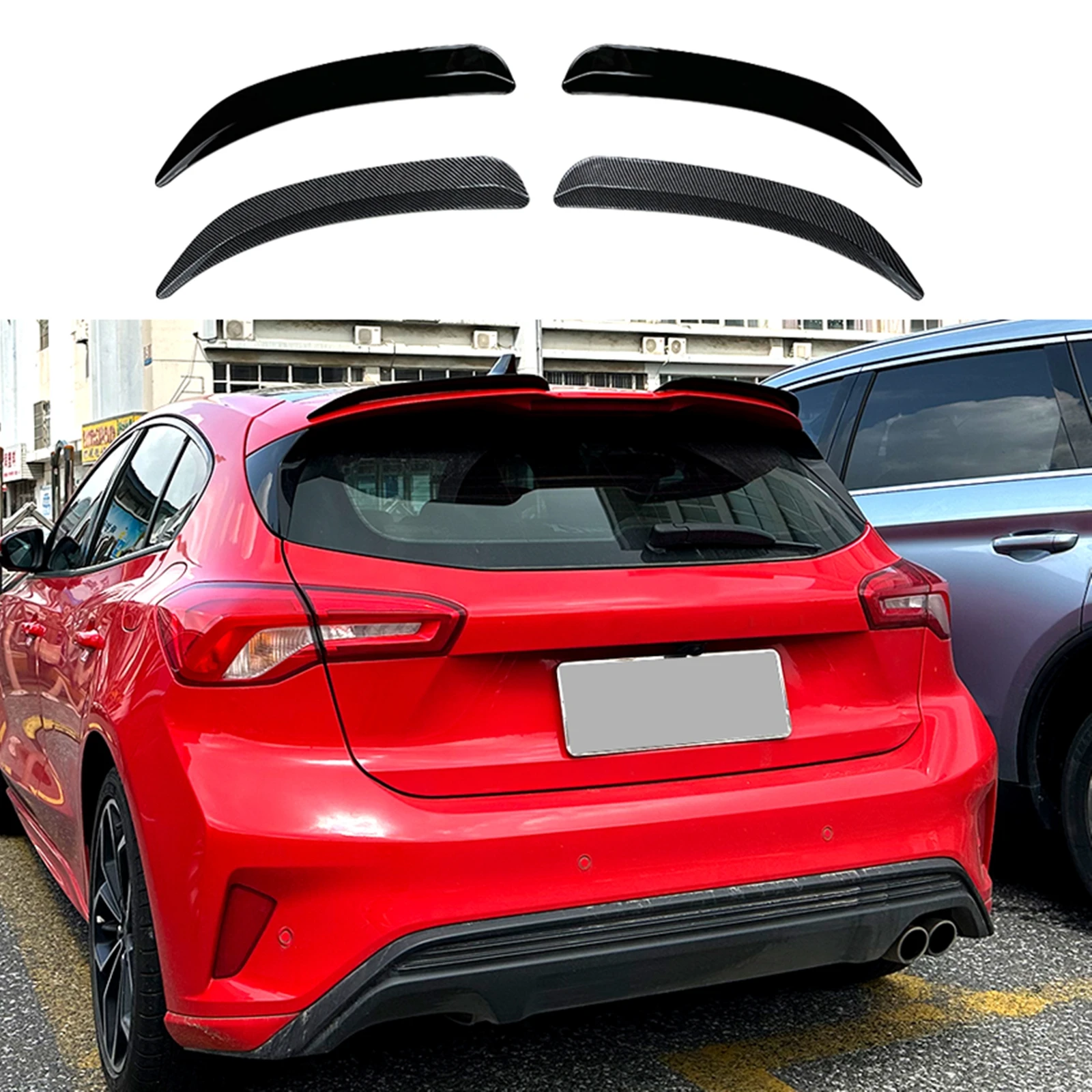 Car Rear Trunk Spoiler Wing Trunk Extension Lid For Ford Focus MK4 4th ST Line Hatchback 2019-2023