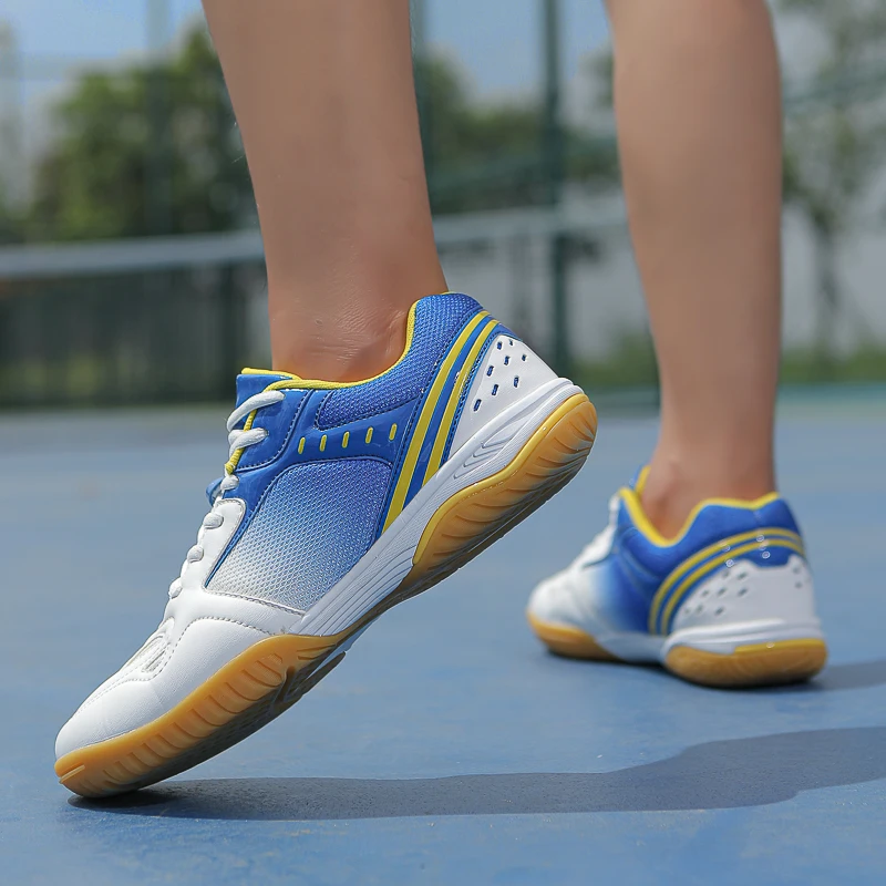 

Mens Badminton Shoes Breathable Table Tennis Shoes Wear-resistant Anti-slip Mens Sports Shoes Outdoor Handball Volleyball Shoes
