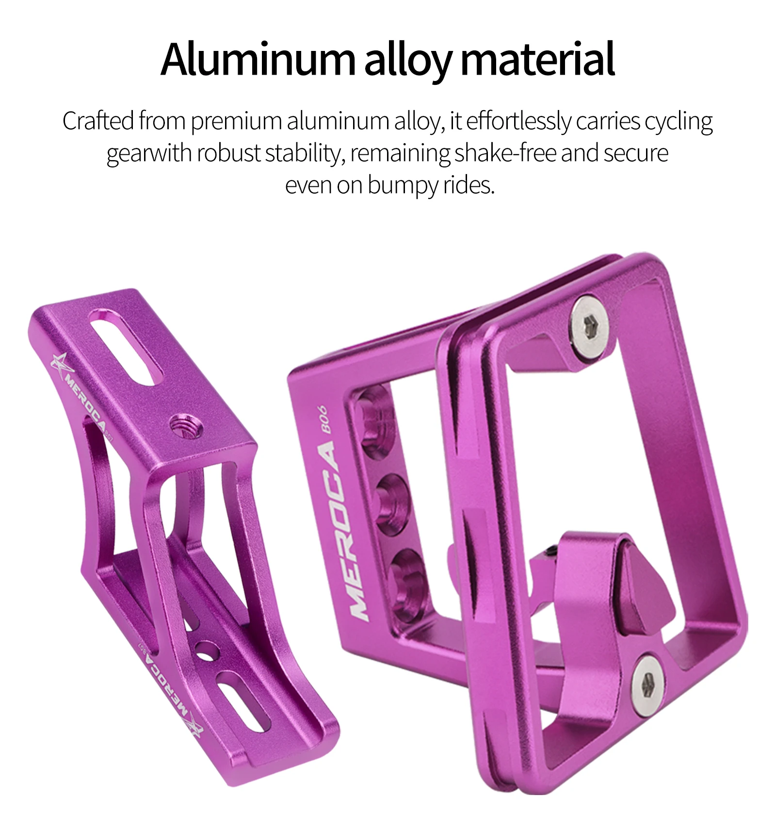 MEROCA Faltrad-Fronttasche, erhöhte Basis, Aluminiumlegierung, vorderer Träger, Mount-Adapter, Raiser für Dahon Brompton Faltrad – Detail 4