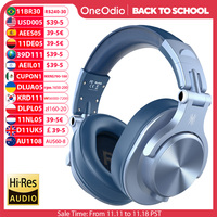 Oneodio A70 Wireless Bluetooth 5.2 Headphones 72Hrs Over Ear Hi-Res Audio 3.5mm/6.35mm Wired Studio DJ Headset With Microphone