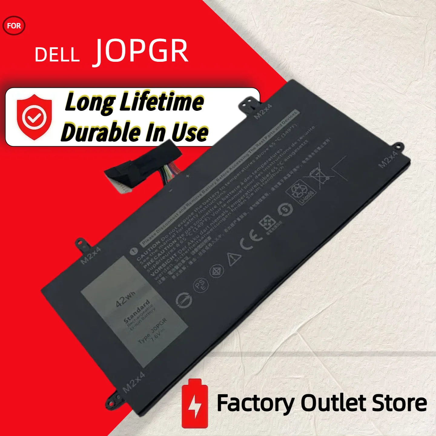 

Wholesale And Retail❗❗❗ J0PGR Battery Replacement for Dell Latitude 12 5285 5290 2-in-1 T17G 0J0PGR JOPGR 1WND8 X16TW 0X1