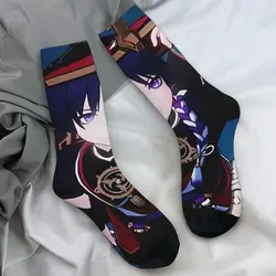 Scaramouche Genshin Impact Stockings Custom Novelty Socks Spring Anti Skid Socks Men Cycling Medium Soft Socks