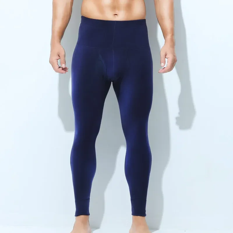 Лонг Джонс, мужские термоштаны, брюки из флиса и утолщенной хлопчатобумажной шерсти, осенние и зимние брюки внутри, трусы,