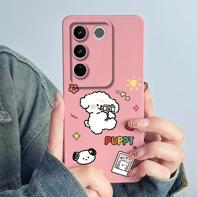 For Vivo V27 Phone Case V27pro V27 Pro Back Cover V2231 V2246 V2230 Capa Soft Silicone Sweet Painted Cartoon Printed Coque Cases