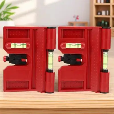 

2pcs Folding Angle Meter Practical Tool Fixed Gauge Leveling Spirit Tube Fence Post ABS Durable Plastic High Performance