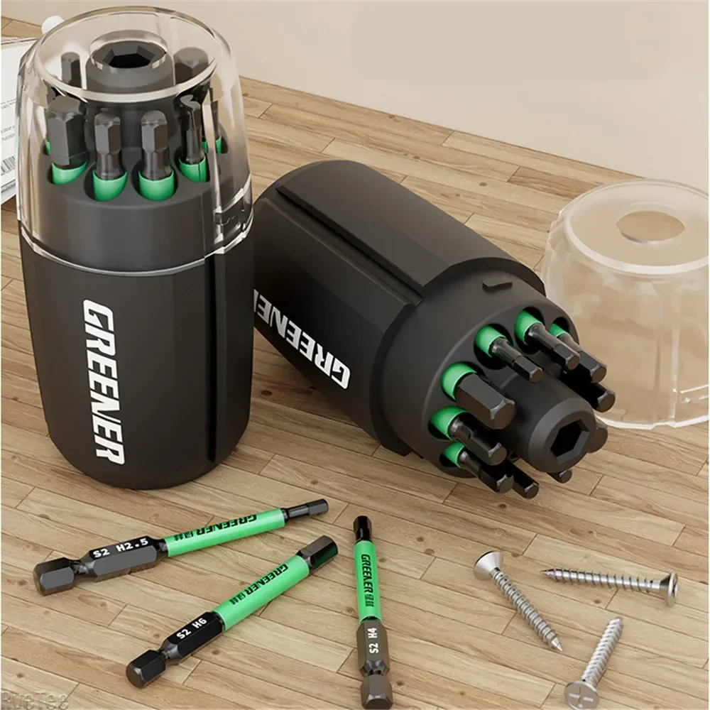 Screwdriver Bit Storage Tool Box 10 Holes Can Install Batch Header for Electric Tool Box Man Gift