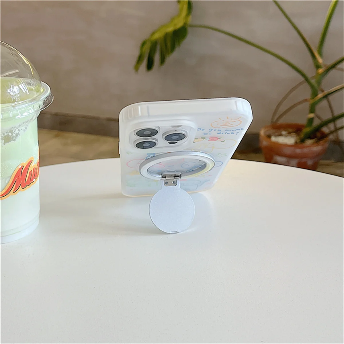 Custodia per telefono carina magnetica con elefante color moda per iPhone 16 Pro 14 13 15 Pro Max Cover posteriore con custodie con supporto Capa