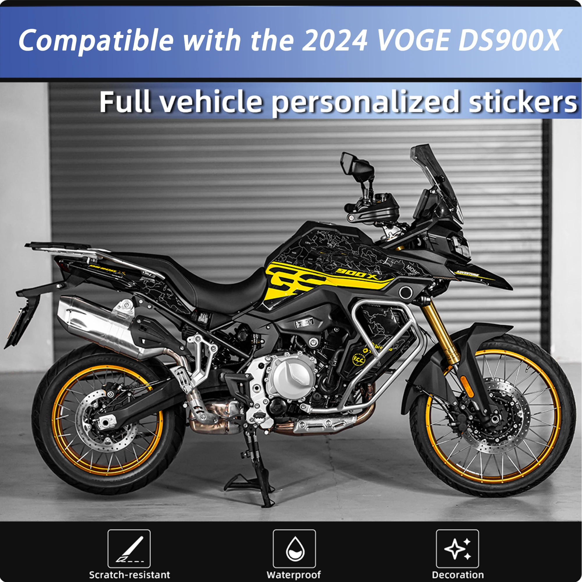 Compatible with VOGE DS900X Motorcycle Full Body Decals Stickers Waterproof Decorative Fairing Graphics Modification Accessories