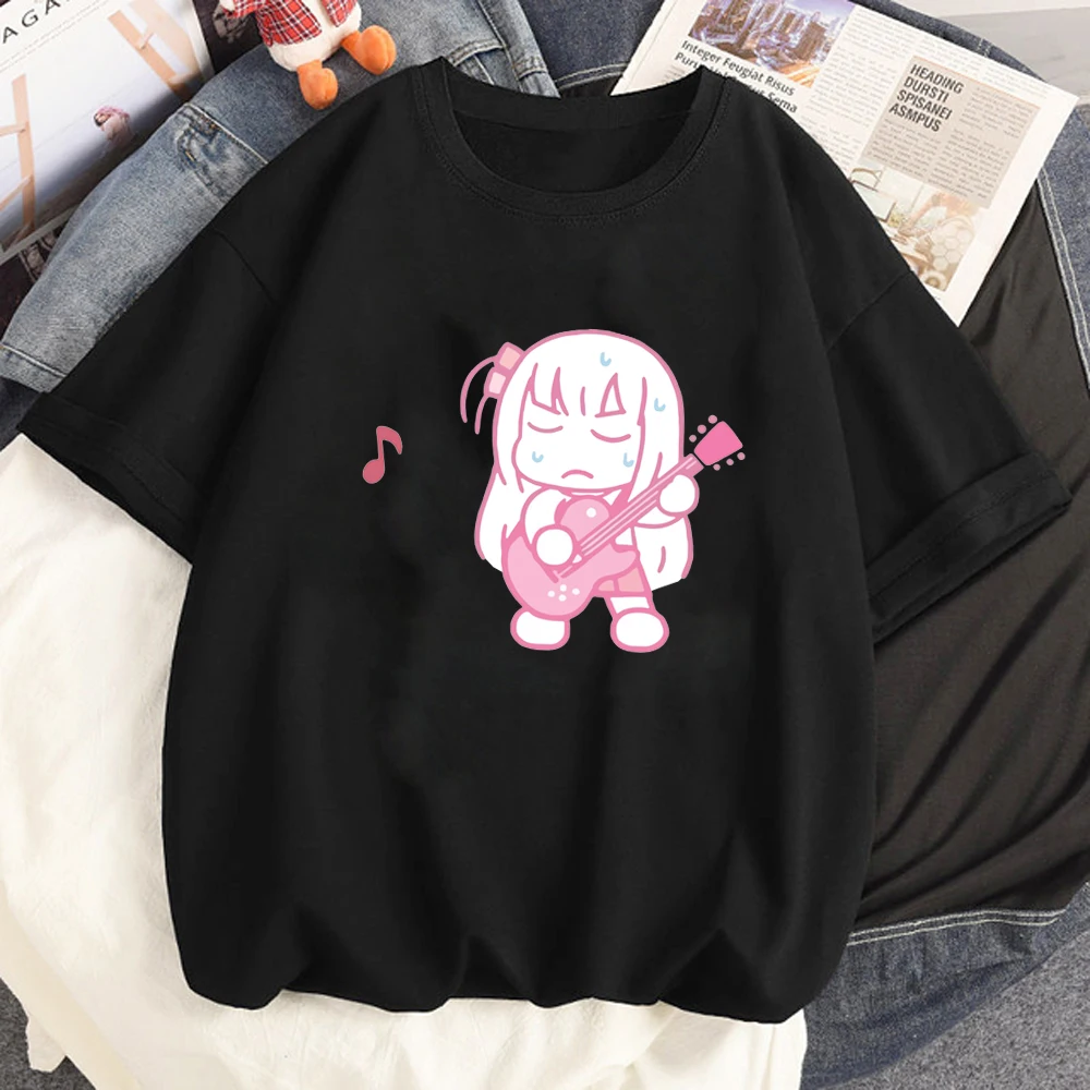 New Anime BOCCHI THE ROCK! Hitori Bocchi T-shirt Women Funny T Shirt Kawaii Cartoon Unixex Tshirt Gothic Y2k Clothing Female