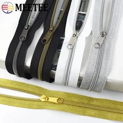 3# 5# Nylon Zipper Tape +Zippers Sliders for Bag Garment Shoes Plastic Zips Coil Decor Zip Pulls Head Repair Sewing Accessories