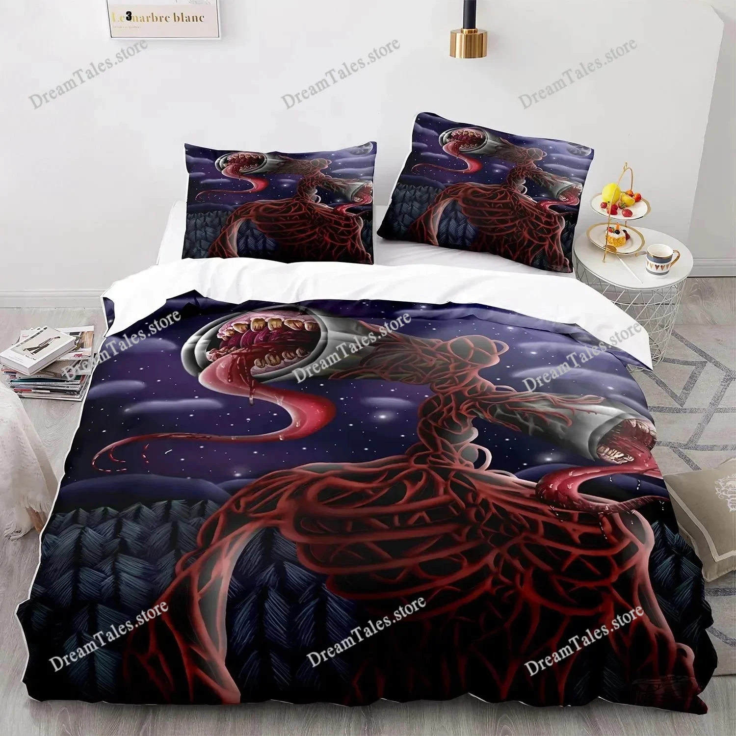 Siren Head Bedding Set Single Twin Full Queen King Size Siren Head Bed Set Aldult Boys Bedroom Duvetcover Sets 3D Print