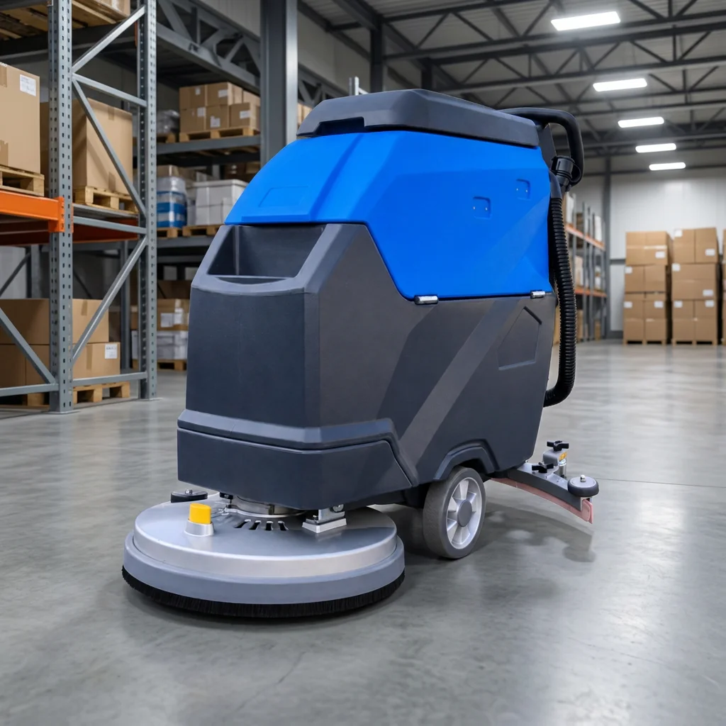 Commercial Walk-behind Floor Scrubber ZY-560 Zoyon Electric Floor Washer for Supermarket Warehouse