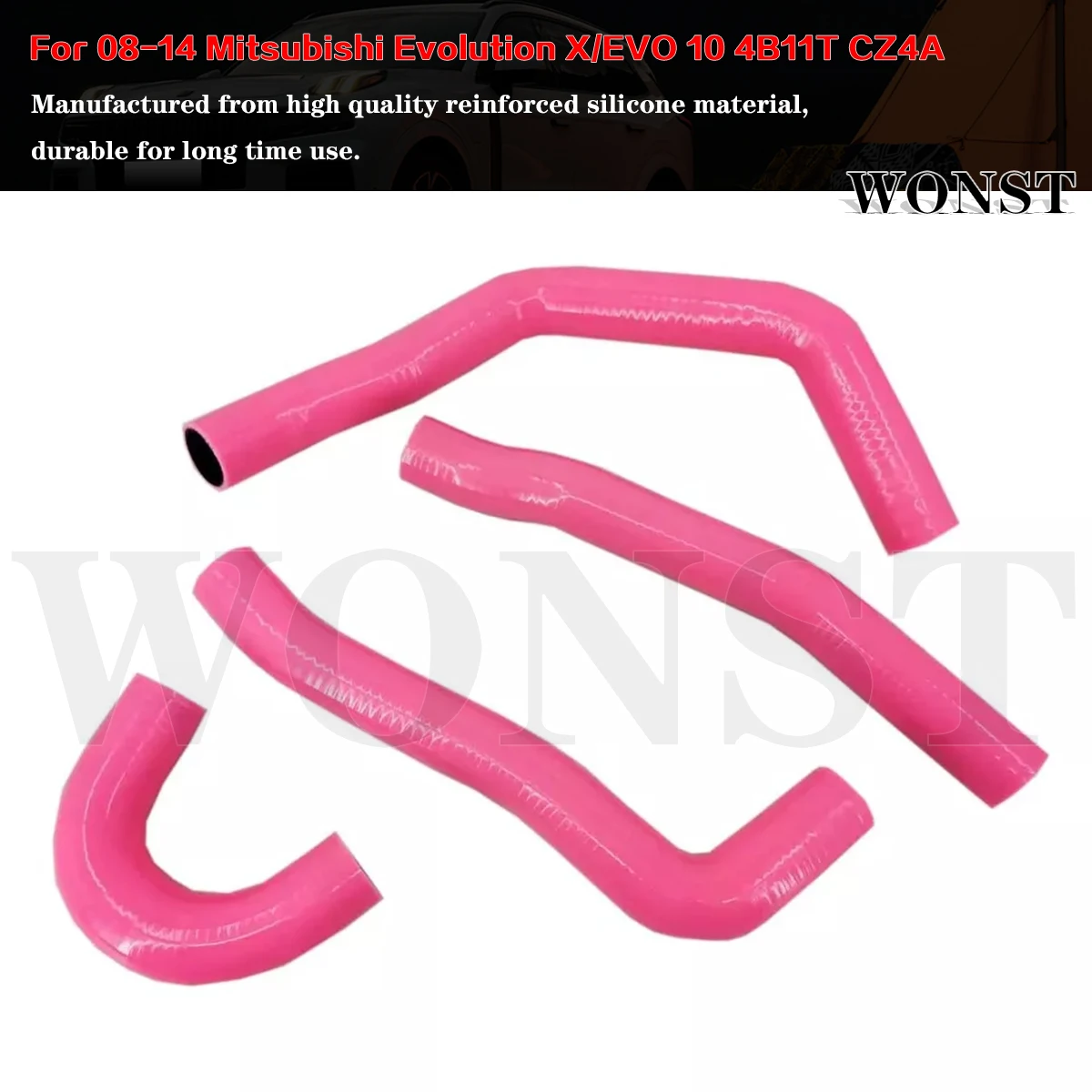 

Silicone Radiator Hose Kit For 2008-2014 Mitsubishi Evolution X/EVO 10 CZ4A 4B11T 2.0L