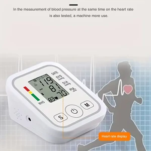 Digital blood pressure monitor, arm, sphigmomanometer, tonometer, tensiometer, heart rate, pulse, bp monitor, voice 8 Main Sales Pressure Meter - №1