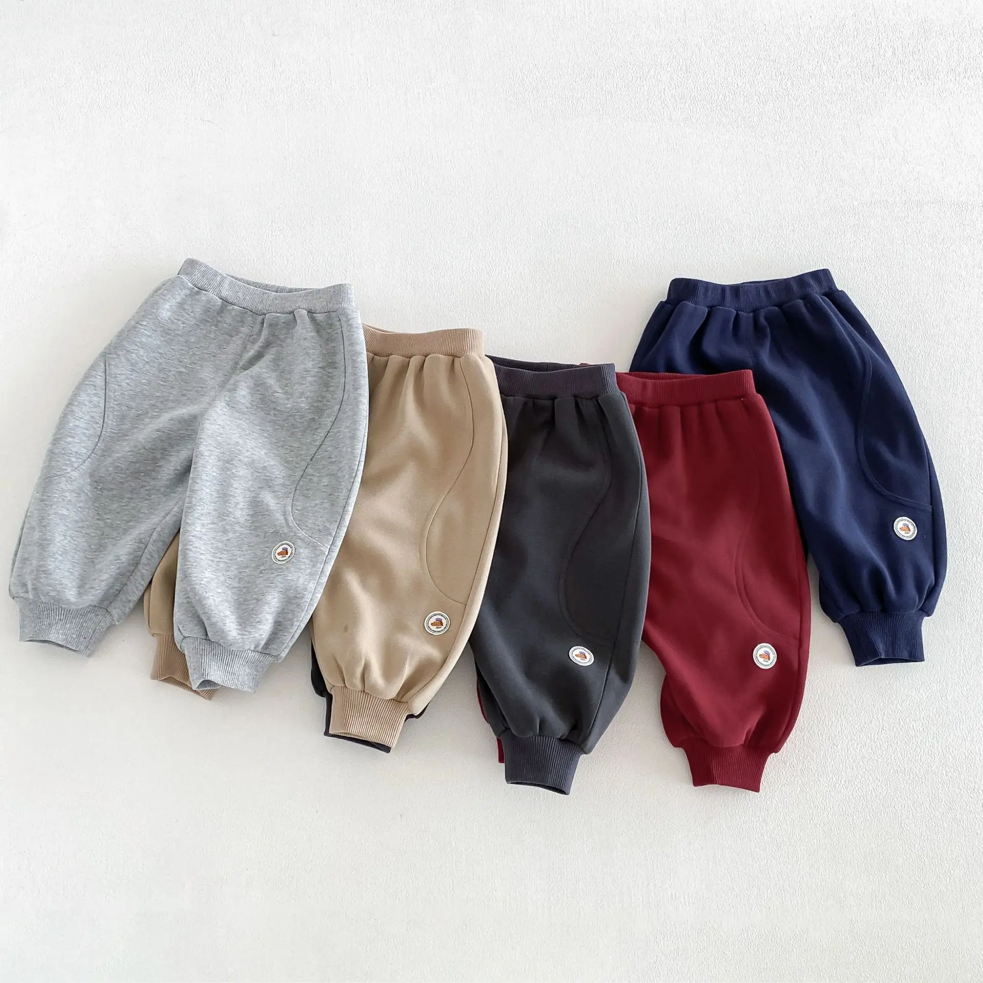 Boys' Fashion Label Sanitary Pants 2026 New Autumn Baby Korean Version Drawstring Casual Pants Children's Autumn Pants