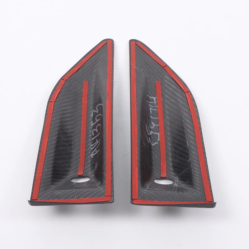 صحيح ألياف الكربون سيارة الجانب الكاميرا غطاء الزخرفية ل Xiaomi SU7 2024 + الجانب ورقة لوحة الديكور اكسسوارات السيارات الخارجية 2 قطعة