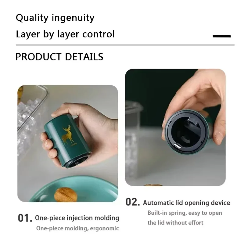 

Portable Stainless Steel Magnetic Automatic Beer Bottle Opener Press Lid Design Bar Kitchen Essential Tool