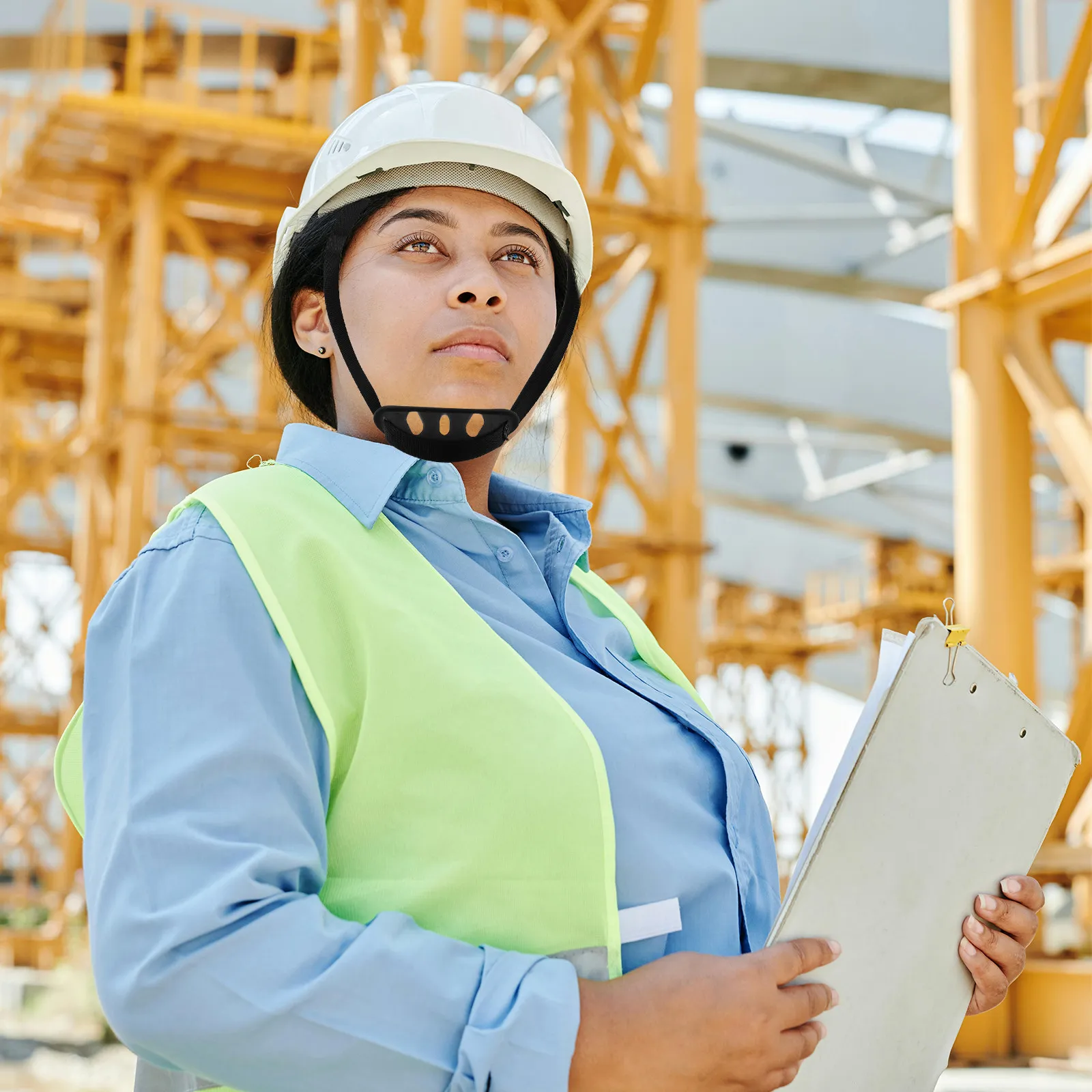 

Safety Accessories Y-Shaped Chin Strap Dual Ear Bands Hard Hat Strap Secure Fit for Construction Industry Outdoor Work