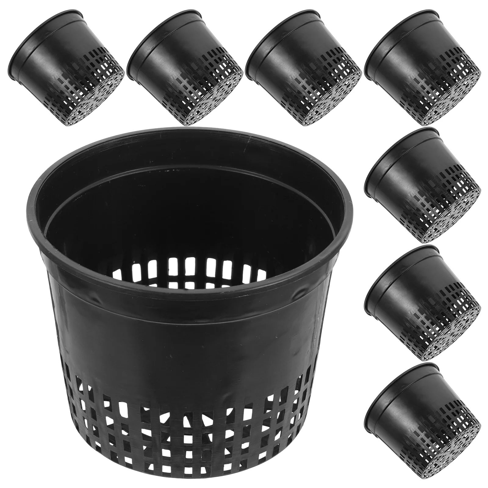 

Neck Cups Hydroponics Fish Tank Plants Water Grass Basket Planting Baskets Black