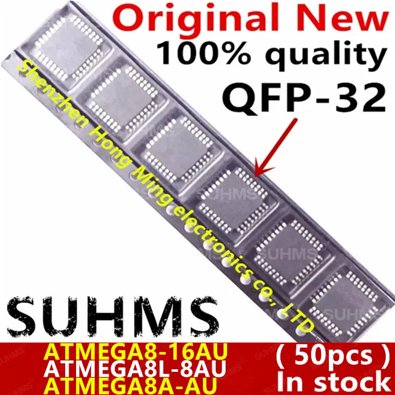 (50piece)100% New ATMEGA8-16AU ATMEGA8A-AU ATMEGA8L-8AU ATMEGA8 16AU ATMEGA8A AU ATMEGA8L 8AU QFP-32