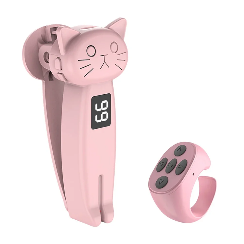 Wireless Remote Control Page Turner For Kindle Paperwhite Capture Tap Cat Paw Shape Remote Control Camera Shutter Auto Clicker