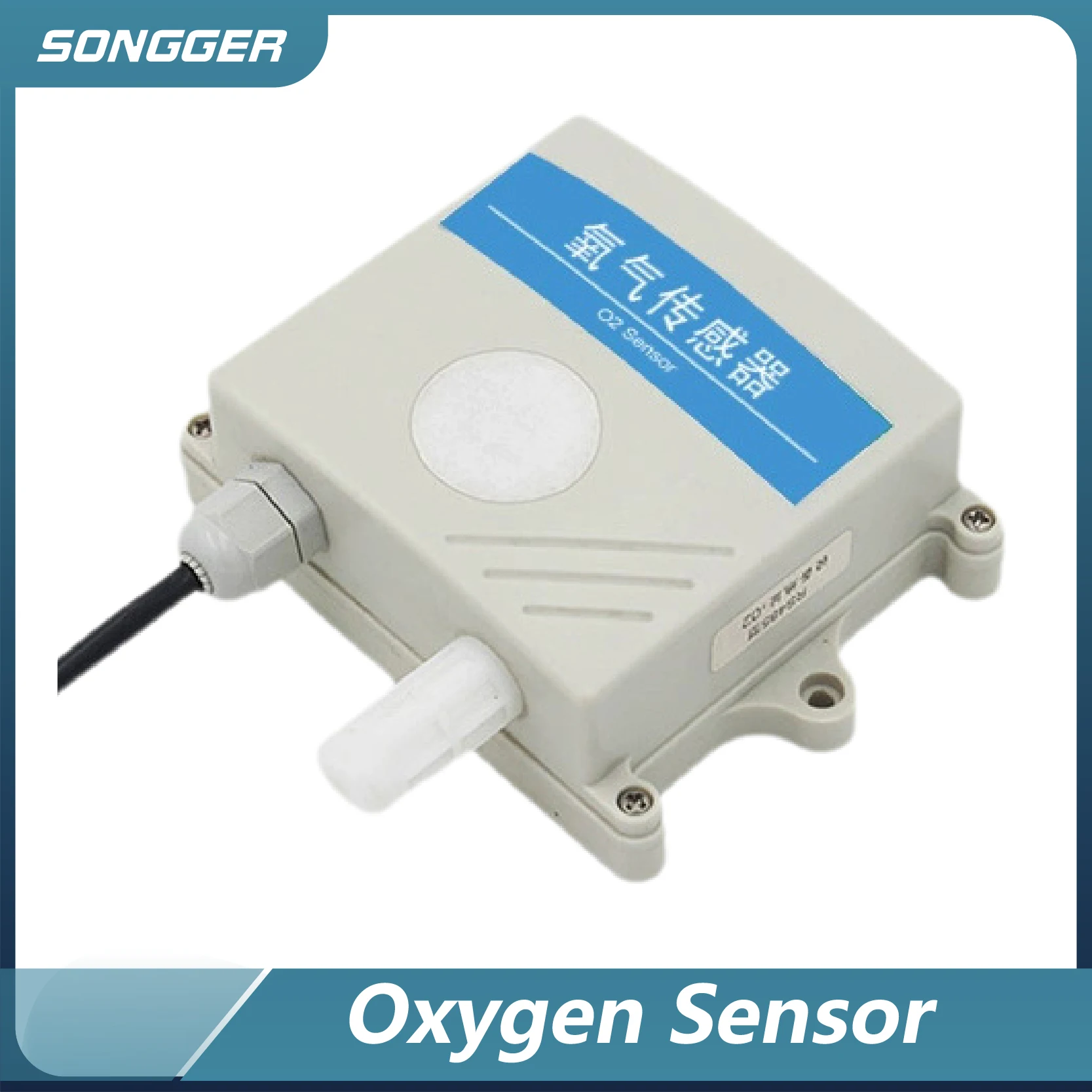 Oxygen Sensor RS485 Oxygen Transmitter O2 Gas Monitoring High Precision Outdoor Oxygen Concentration Detector