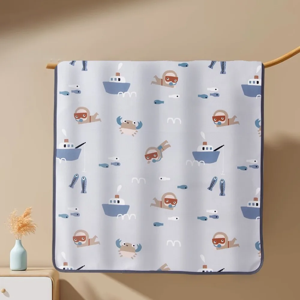 Soft Waterproof Urine Mat Cute Cartoon Cloth Diaper Changing Mat Breathable Bedding Urine Pads