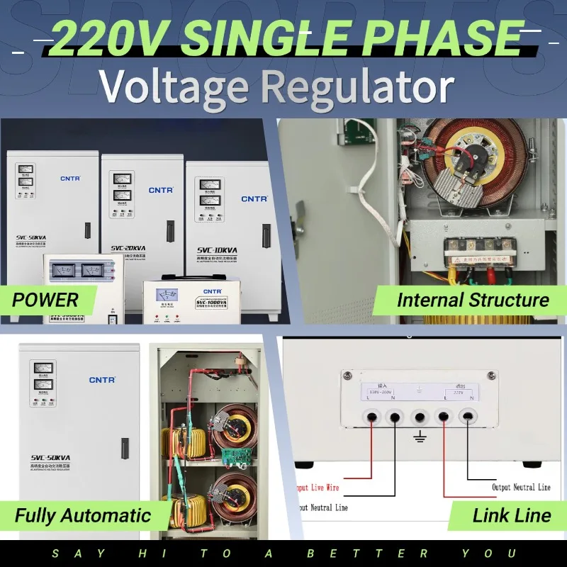

3 кВА 5 кВА 10 кВА 20 кВА SVC бытовой 220 В полностью автоматический стабилизатор переменного тока однофазный стабилизированный источник питания