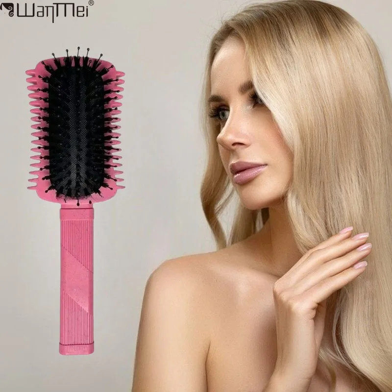 

Customized Boar Bristle Curly Hair Brush for Women Detangling Curl Defining Bristle Curly Hair Comb Styling Tools-WANMEI