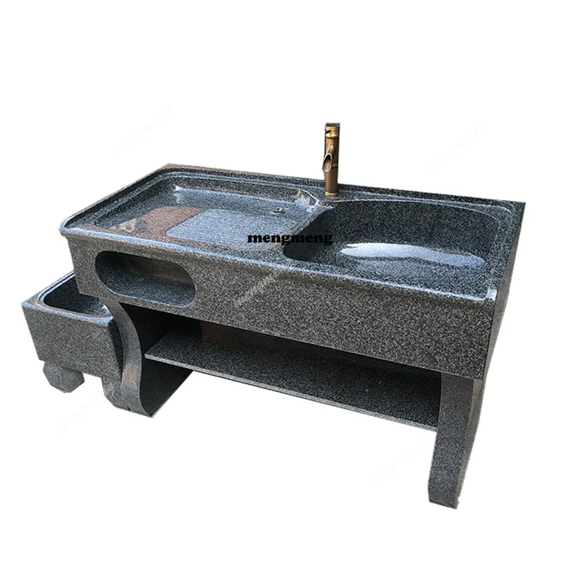 

Outdoor stone laundry pool Marble integrated courtyard Sub-sink Mop