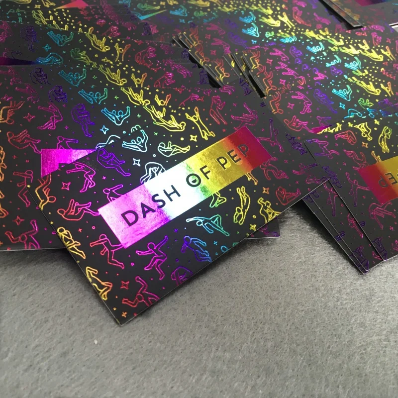 Customized.product.Custom Printed Stationary Paper Post Card Marble Holographic Foil Thank You Trading Business Greeting Cards